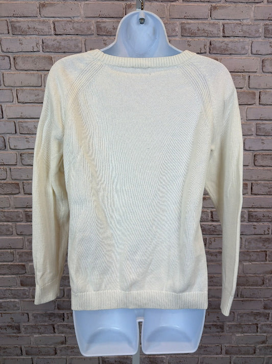 Talbots Sweater, White/navy, Small, Used - Excellent