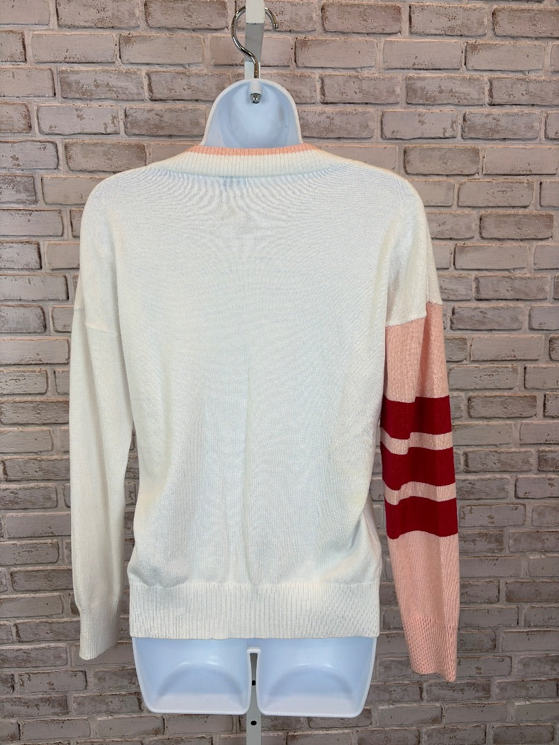 GG Blue Sweater, White/pink/red, XS, Used - Good