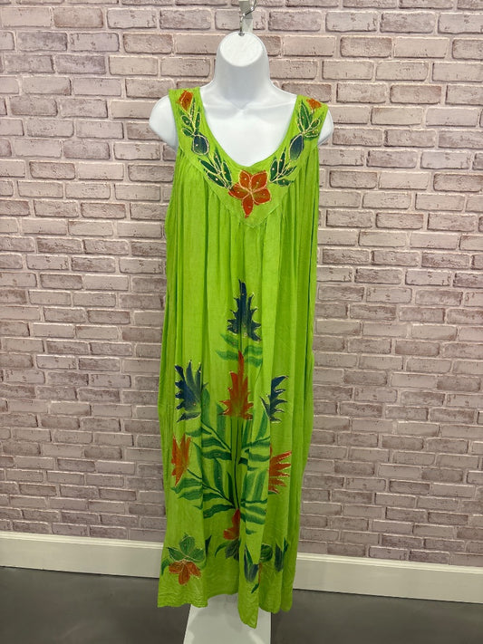 Seven Islands Dress, Green floral multi, One Size, Used - Good