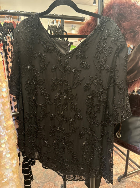 Roamans Tops, Black, XXL