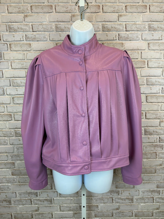 Fate Faux Leather Jacket, Lavender, Medium, Used - Excellent