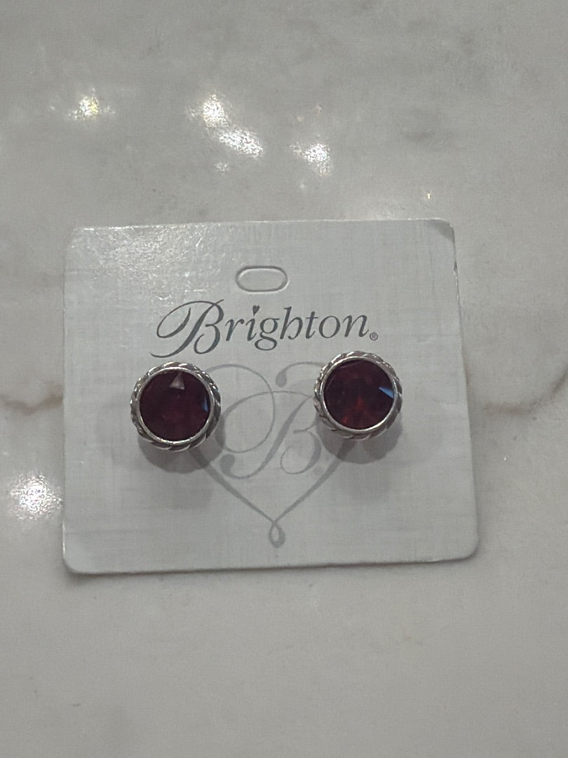 Brighton Earrings, silver/red, One Size, Used - Good