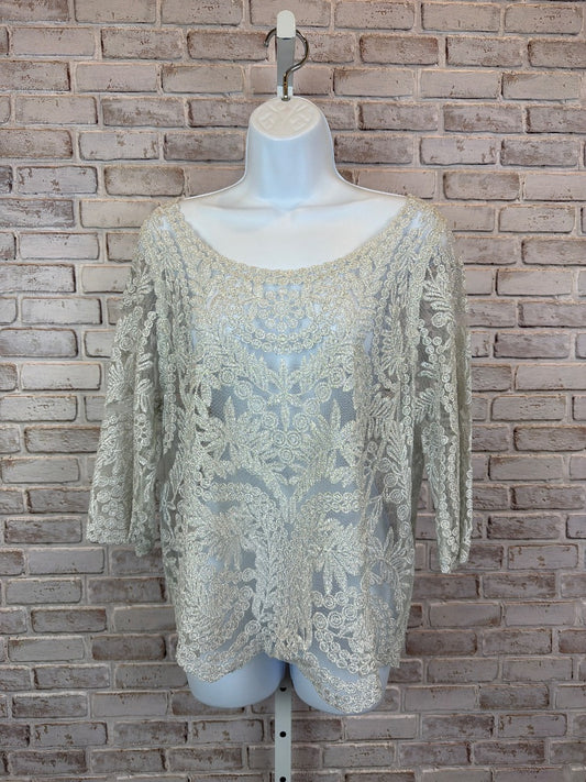 My emblem Shirt, Silver, M/L, Used - Excellent