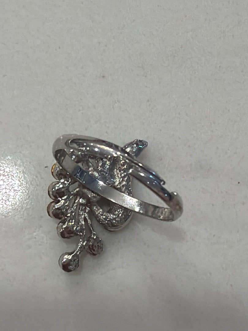 Various Ring, Silver/green, 8, Used - Good