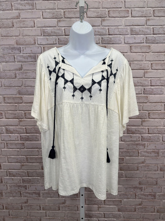 Knox Rose Shirt, White/navy, XL, Used - Good