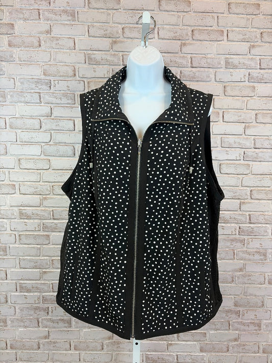 Zenergy by chicos Vest, Black/white, XXL, Used - Excellent