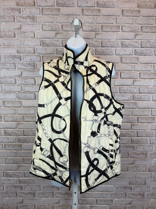 Ralph Lauren Reversible Vest, white/black, Large, Used - Good