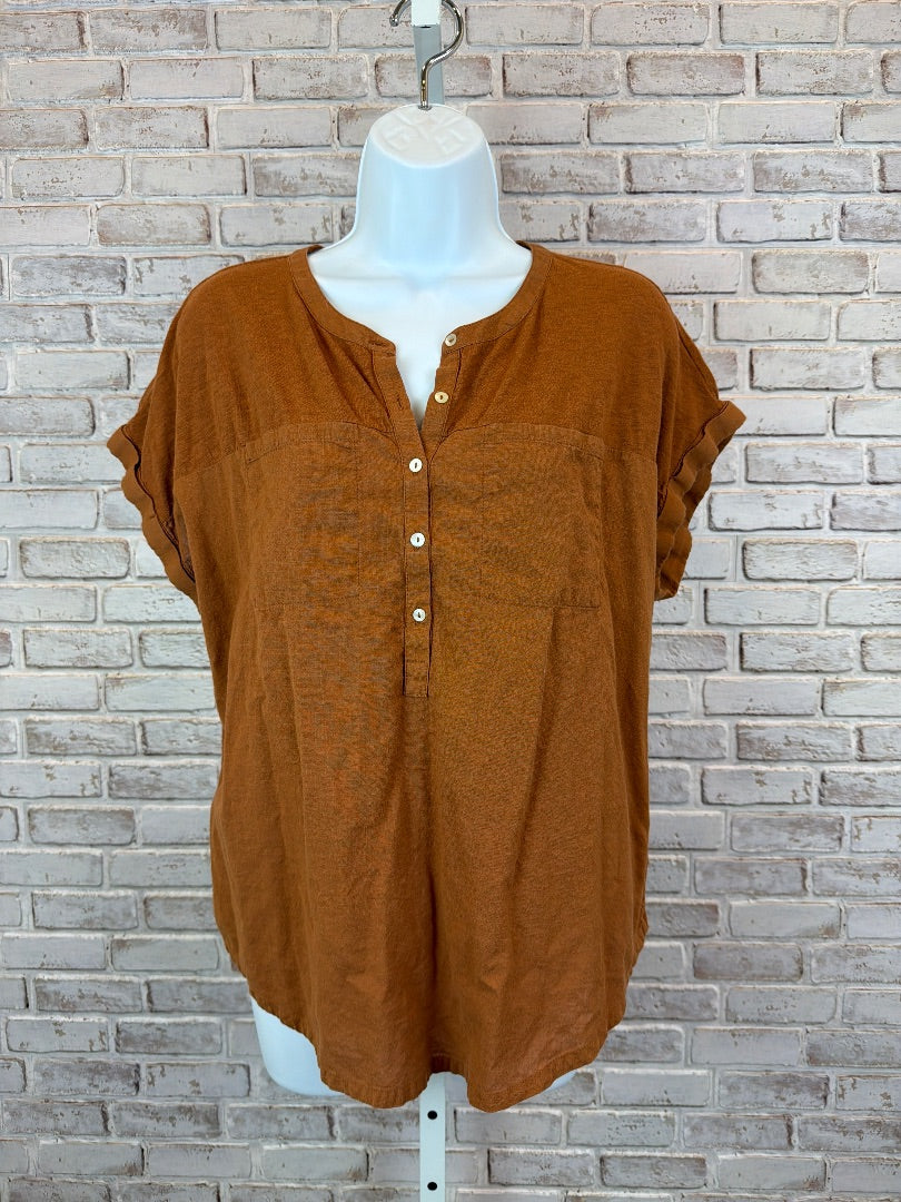 Lucky Brand Shirt, Orange, Large, Used - Good