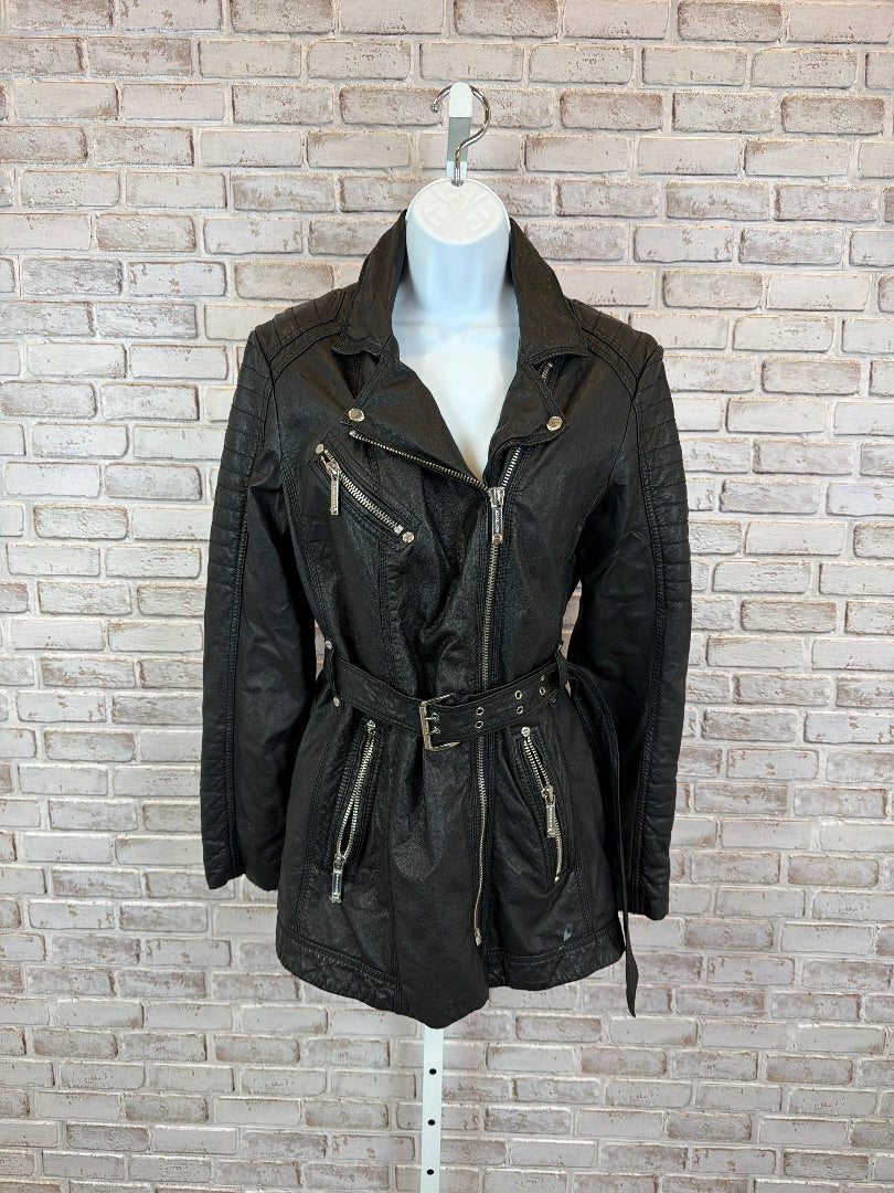 Michael Kors Leather Jacket, Black, Medium, Used - Good