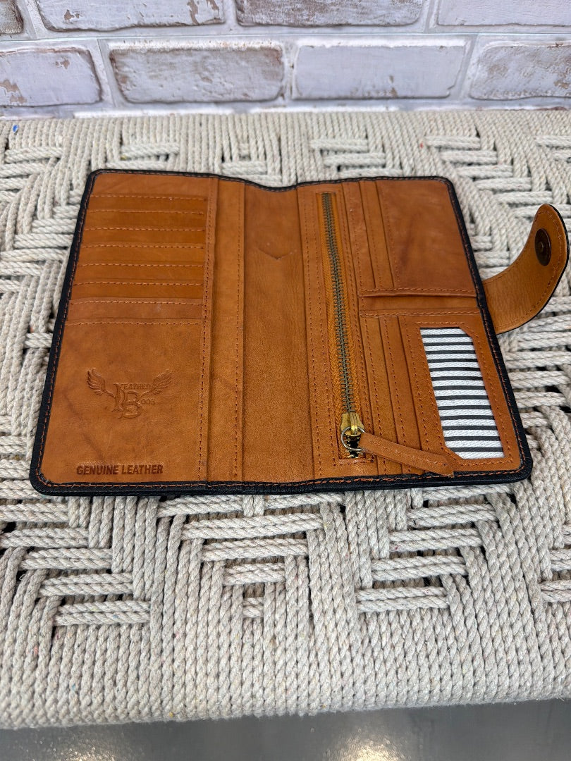 Leather Book Wallet, Multi, One Size, Used - Good