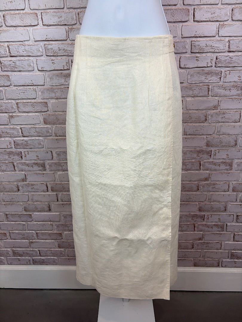 Talbots Irish Linen Skirt, White, Small, Used - Excellent