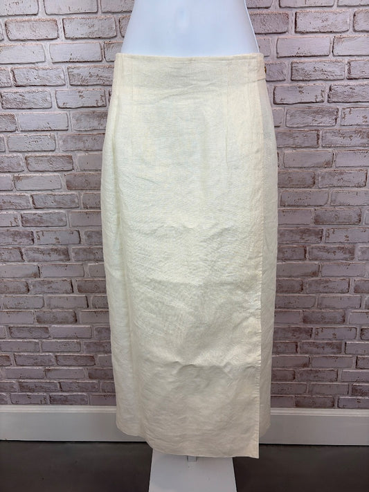 Talbots Irish Linen Skirt, White, Small, Used - Excellent