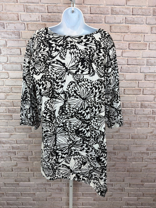 Jones New York Shirt, black/white, XL, Used - Good