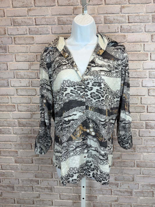 David Cline Shirt, Grey multi, Medium, Used - Excellent