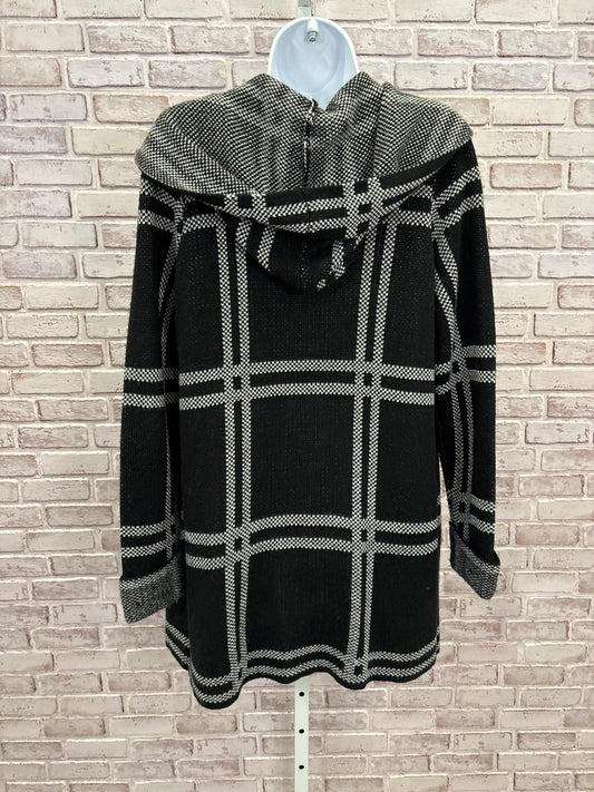 Absolutely Famous Cardigan, Black/white plaid, Medium, Used - Good