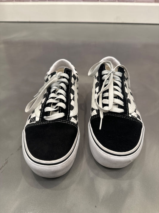 Vans sneakers, Black/white gingham, 8.5, Used - Good