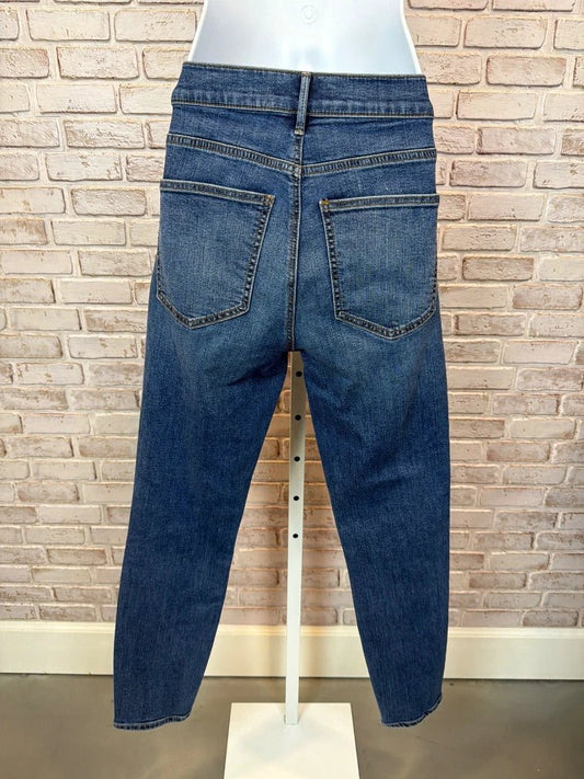 Ann Taylor Denim The Skinny Ankle Bottom Jeans – Blue, Size 6 – Like New Condition