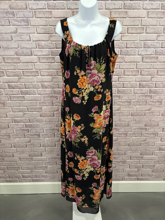 Jones New York Dress, Black floral, 10, Used - Good