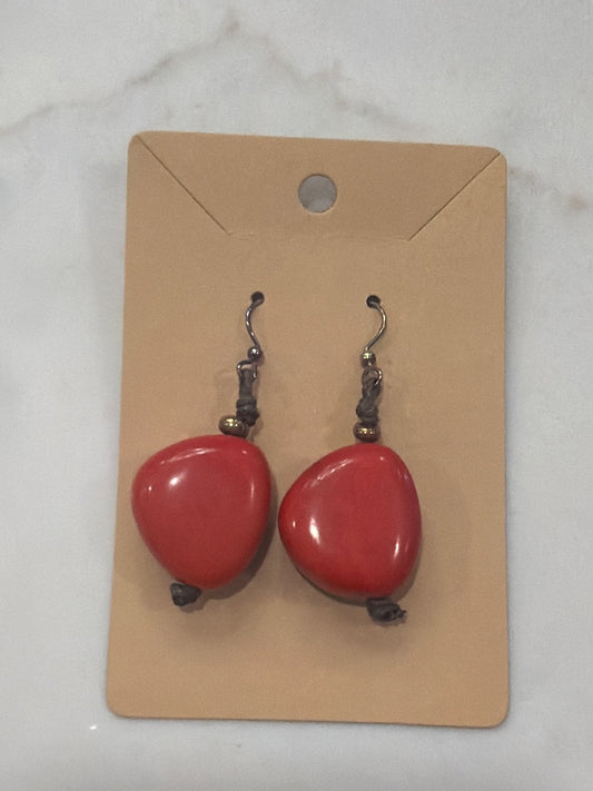 Various Earrings, Orange red, One Size, Used - Excellent
