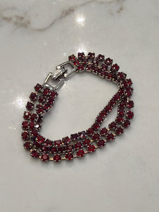 Various Bracelet, Silver/red, One Size, Used - Good
