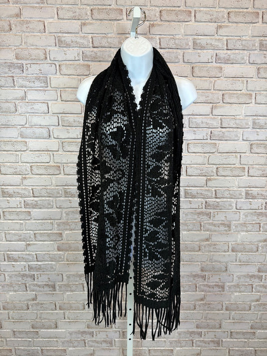 Various Scarf, Black, One Size, Used - Good