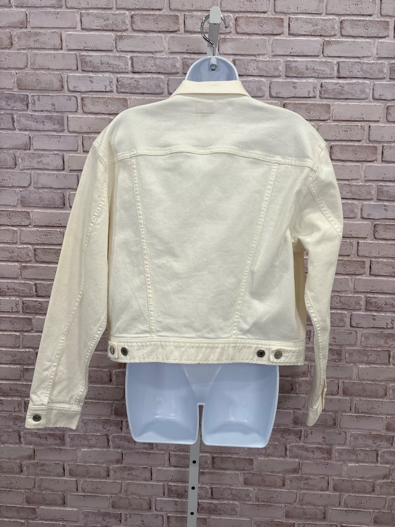 Ralph Lauren Jacket, White denim, Large, Used - Good