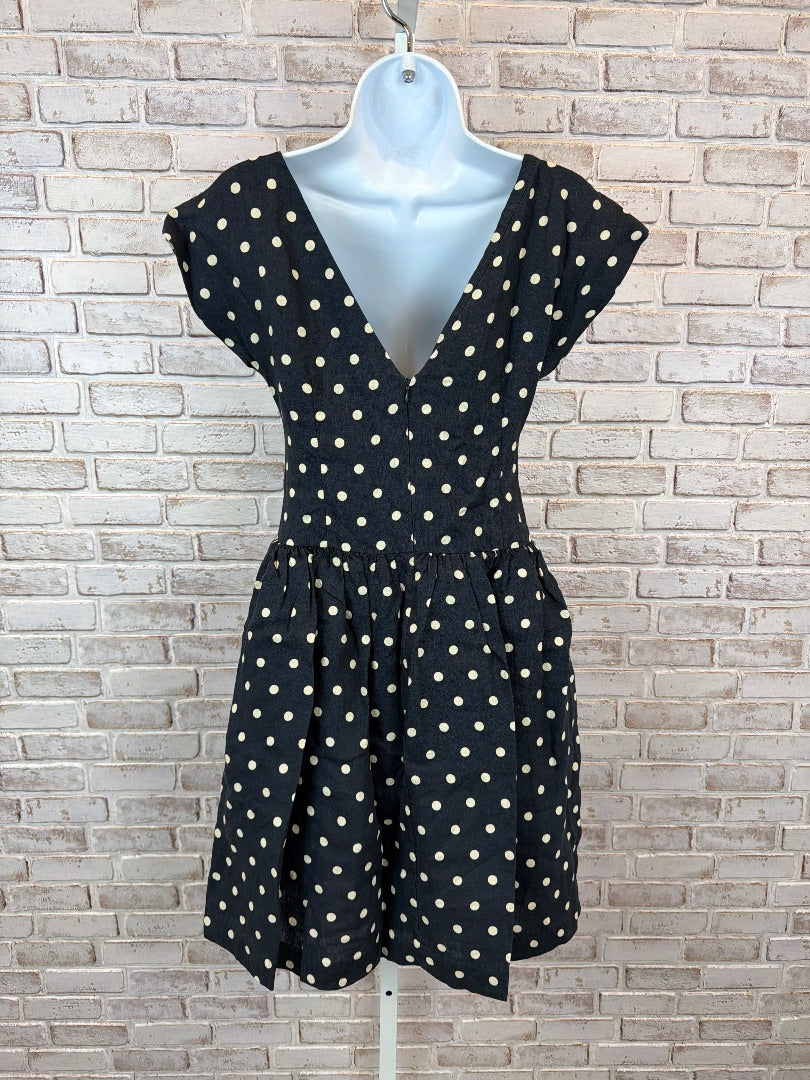 Vintage Lilis Closet Dress, Black/white polka dots, 2, Used - Excellent