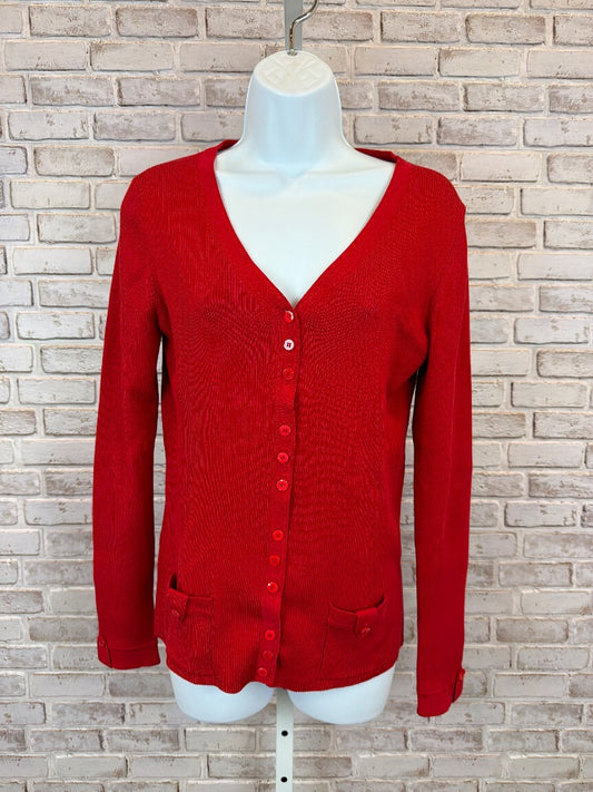 Emanuel Ungaro Silk blend Cardigan, Red, Small, Used - Excellent