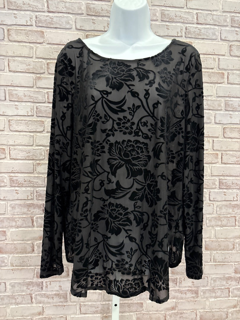 Karen Kane Shirt, Black, XL, New With Tags