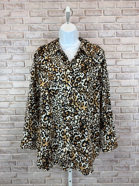 Talbots Shirt, Animal, XL, Used - Good