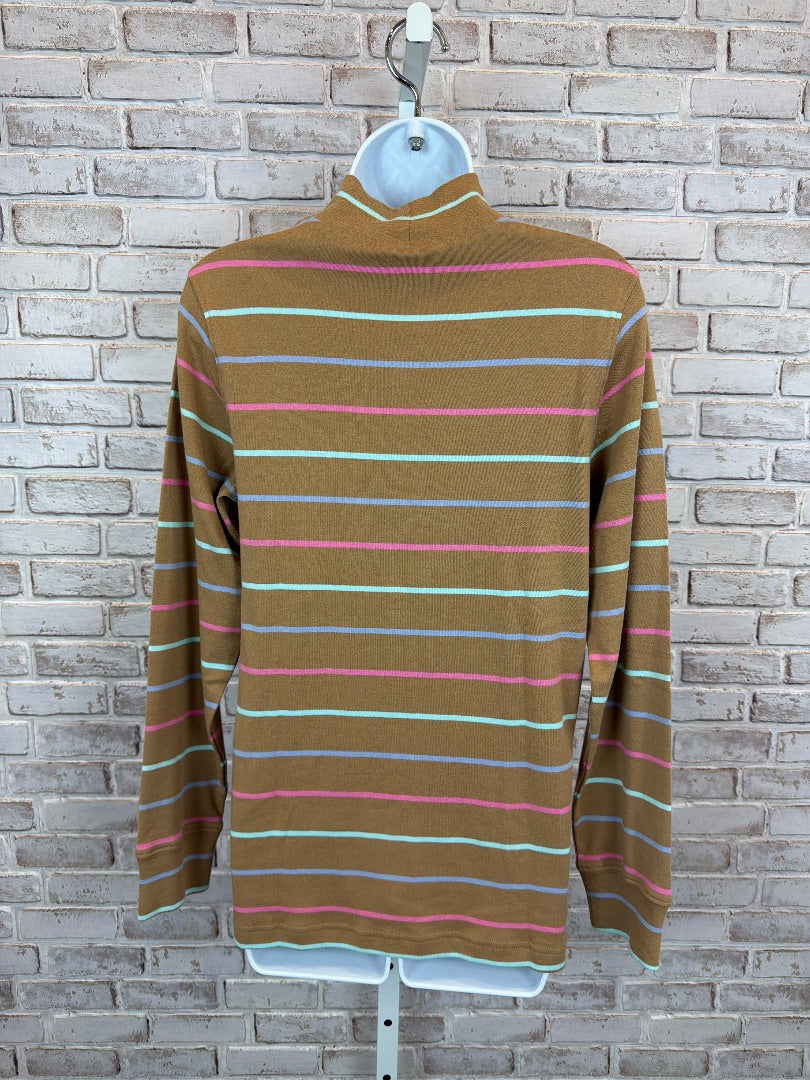Lands End Turtleneck Shirt, Multi stripes, Small, Brand New