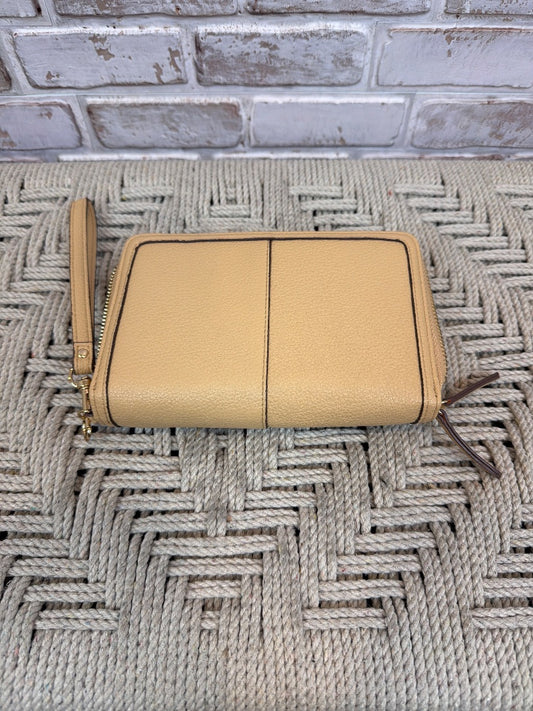 Landry Faux Leather Wallet clutch, Tan, One Size, Used - Excellent