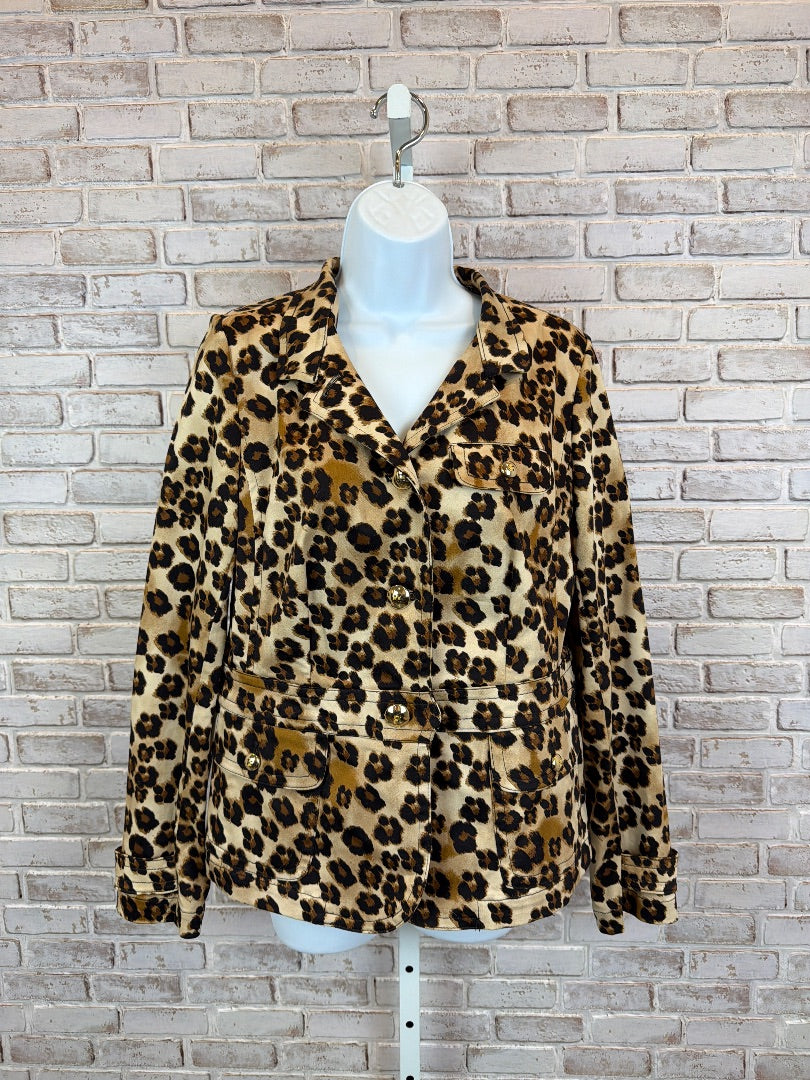 Charter Club Jacket, Animal, 10, Used - Good