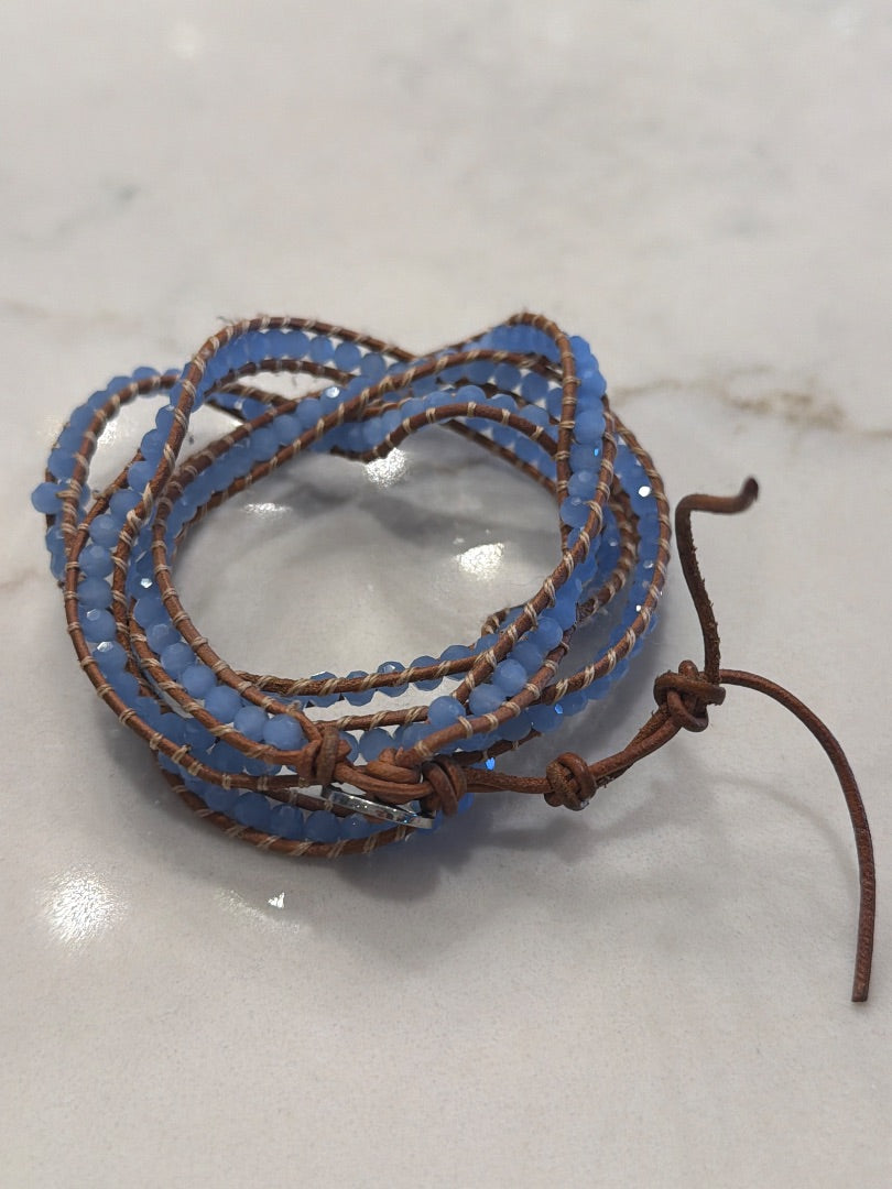 Victoria Emerson Wrap bracelet, Tan/blue, One Size, Used - Good