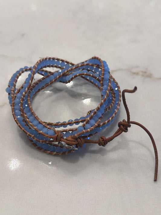 Victoria Emerson Wrap bracelet, Tan/blue, One Size, Used - Good