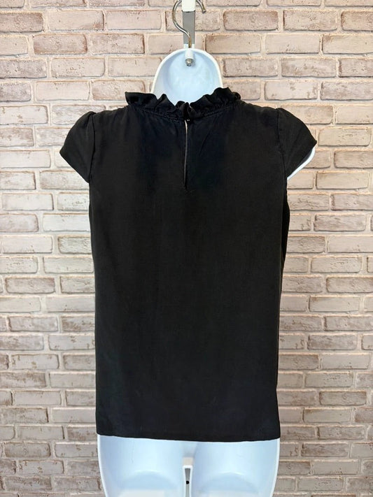 Kate Spade Top - Shirt – (See Damage) Kate Spade Silk Shirt, Black, XS, Used - Fair