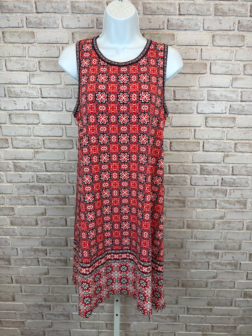 Max Studio Dress, Red/navy/white multi, Medium, Used - Excellent