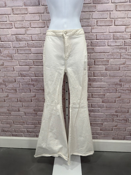 Free People Bell Bottom Jeans, White, 27, Used - Good