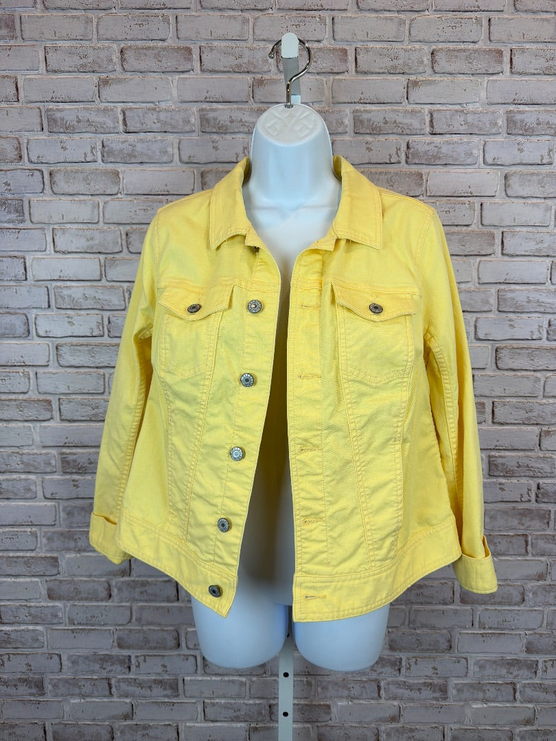 Talbots Denim Jacket, Yellow, Medium, Used - Excellent