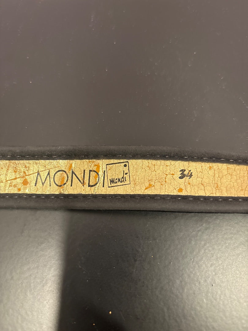 Mondi Belt, Black/gold/leopard, One Size, Used - Fair
