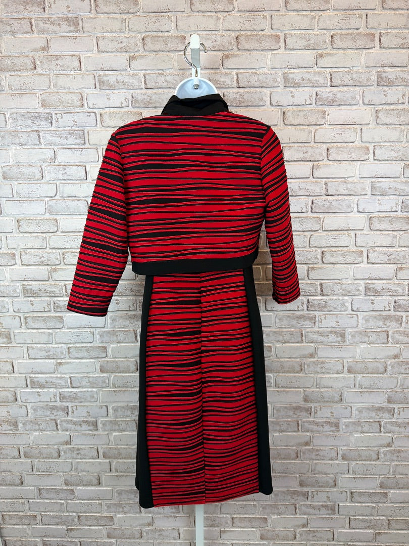 R&M Richards Dress, Red/black, 6, Used - Excellent
