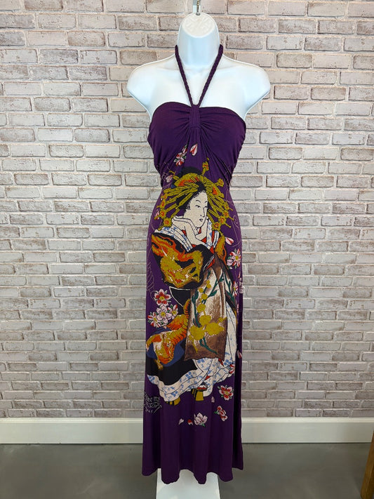 Ed Hardy Dress, Purple Multi, XL, Used - Good