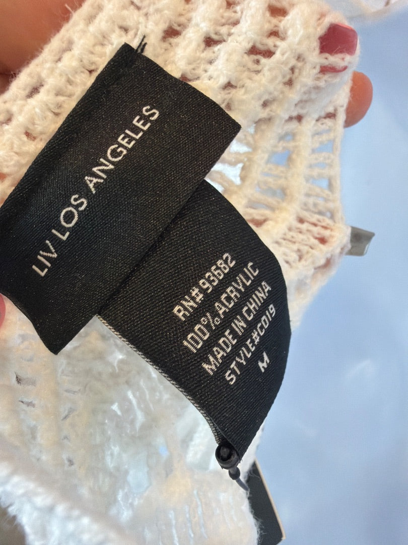 Liv los angeles Sweater, White, Medium, New With Tags