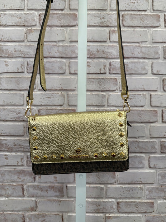 Michael Kors Crossbody, brown/gold, One Size, Used - Excellent