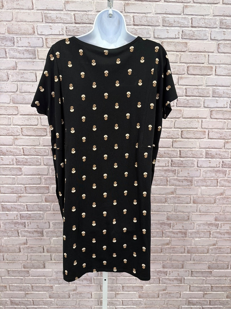 Purejill Dress, black multi, Large, New With Tags