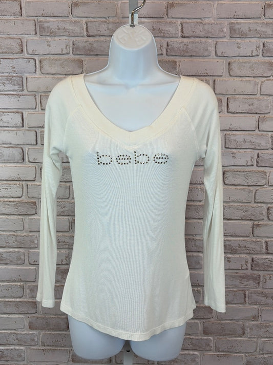 Bebe Shirt, White, Large, Used - Good