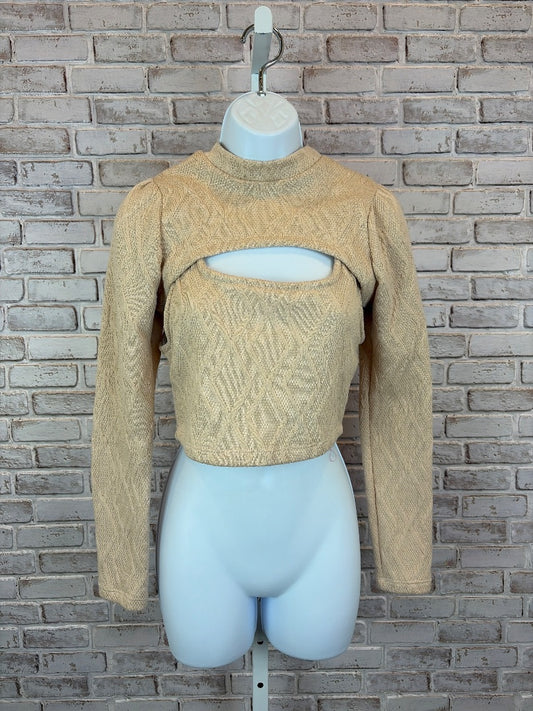 Haute Monde Shirt, Beige, Medium, Used - Good