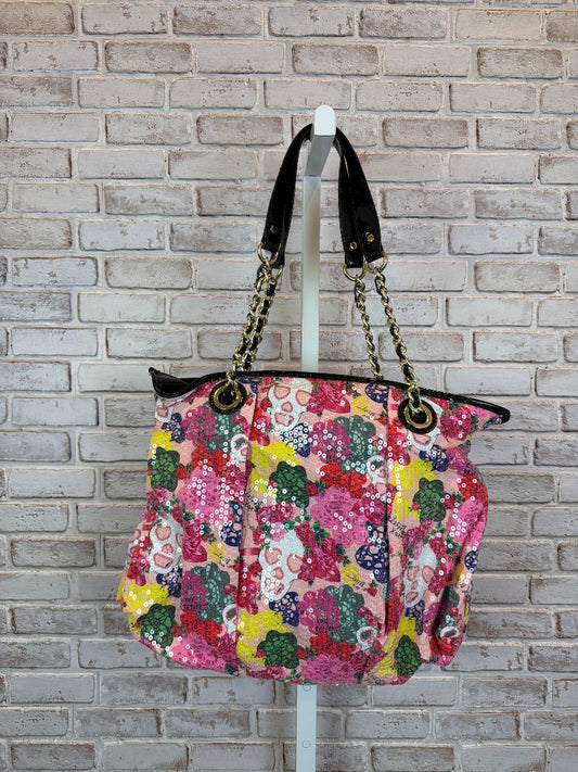 Betsy Johnson Tote, Pink multi, One Size, New With Tags