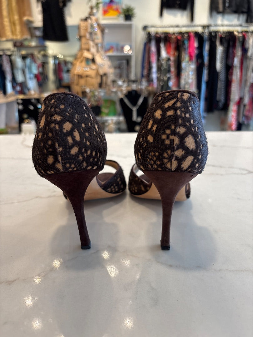 Manolo Blahnik Heels, Brown, 7.5