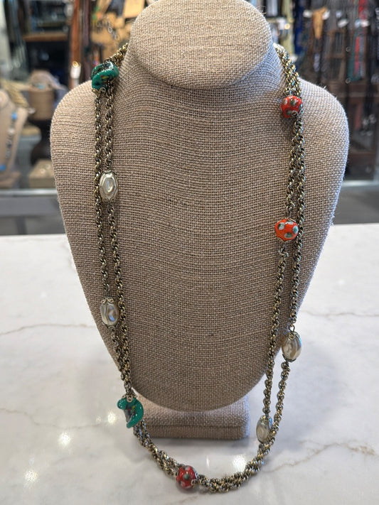 Various Necklace, Gold multi, One Size, Used - Good